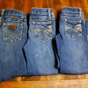 3 x Wrangler Jean's  Size 6 slim